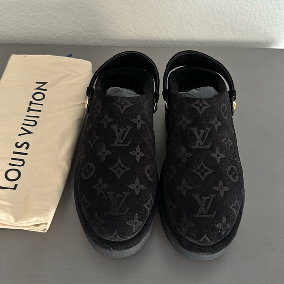 Louis Vuitton Black Aspen Platform Clog Sz 42 - Picture 1 of 8
